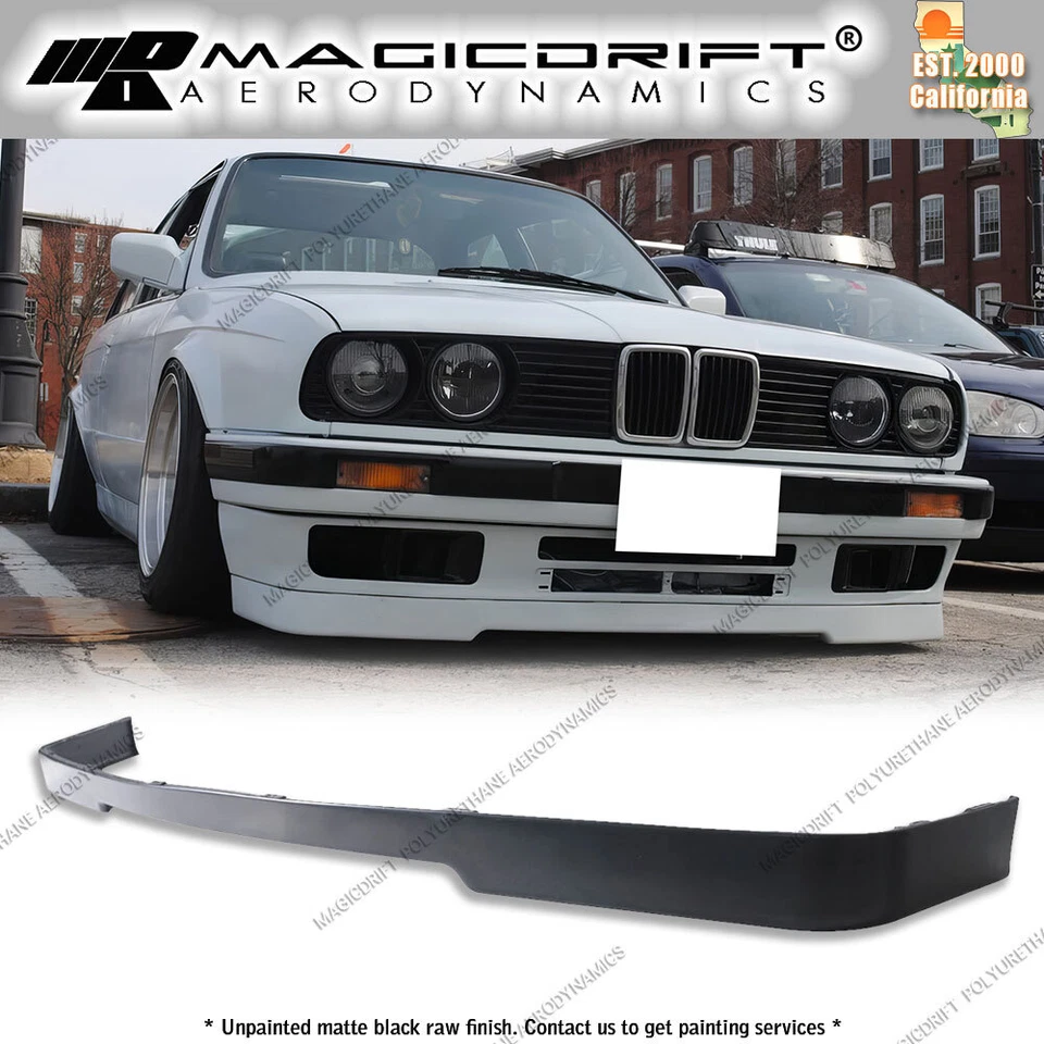 Fit For 1984-1992 BMW E30 3-Series 325i OE IS M-Tech Style Front Bumper Chin Lip - Image 4 of 4