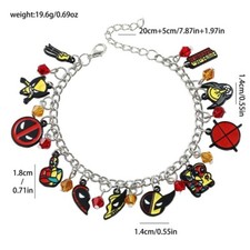 5pcs avenger Anime Bracelet Character Doll Decoration Pendant Children Toy Gift