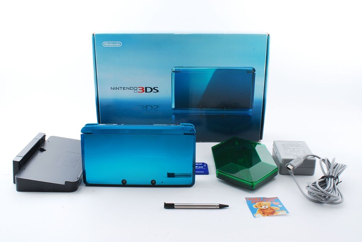Nintendo 3DS Console Aqua Blue w/Box Adapter Zelda Stylus Nintendo 3DS Console Aqua Blue w/Box Adapter Zelda Stylus