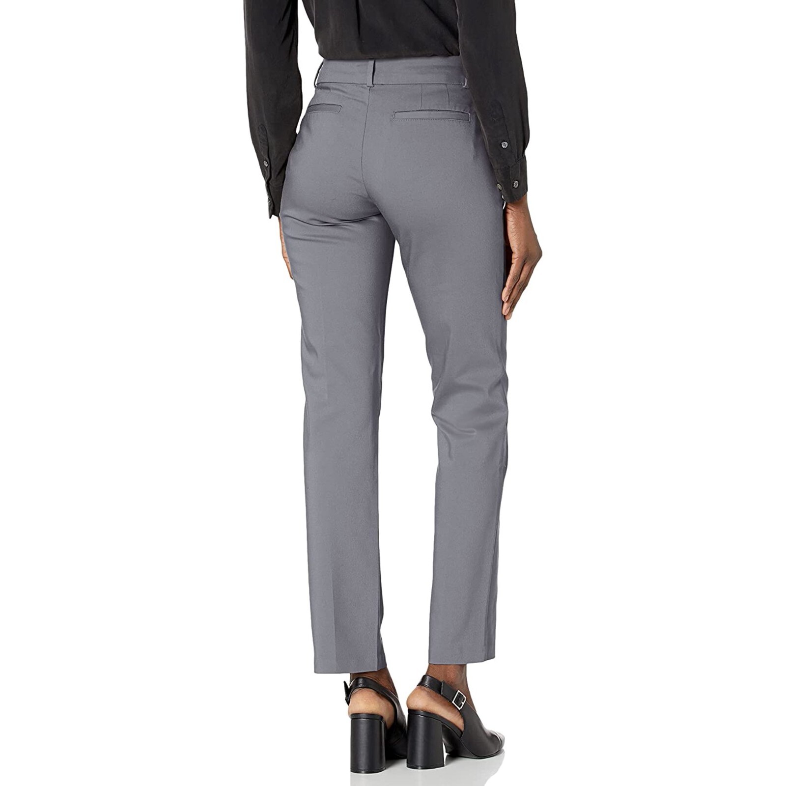 Women’s Lee Secretly Shapes Twill StraightLeg Pants, Size 10, Boulder Grey eBay