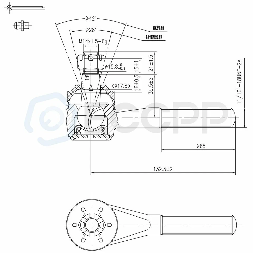 Kit de brazos locos de rótulas con extremos de varilla de amarre delantera de 10 piezas para Dodge B250 1981-1994 Foto 2 de 4