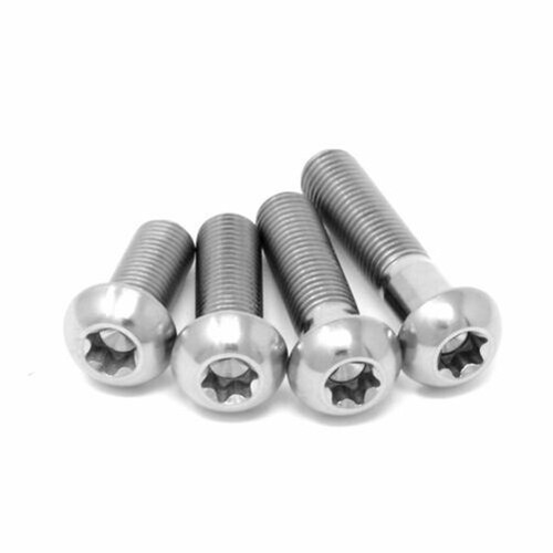 Boulons Bouton Tête M6 Titane Gr5 - Torx T30 - Longueurs 15/20/25/30 Mm - Profil Bas