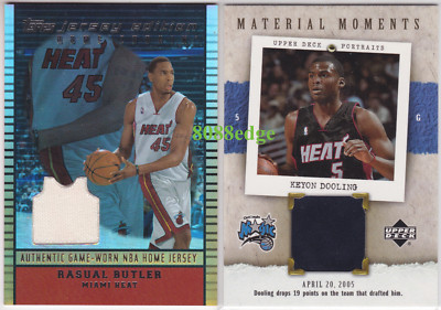 (2) TOPPS JERSEY RC/PORTRAITS SWATCH: RASUAL BUTLER/KEYON DOOLING #/299 ...