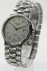 Longines Conquest L1.614.4 Silver Men's Quartz Watch Used Working New Battery