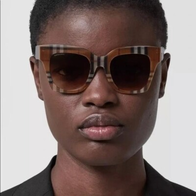 SALE! NEW Burberry BE4364 KITTY 396713 Brown Gradient  Square Unisex Sunglasses Burberry Kitty Brown Gradient Cat Eye Ladies Sunglasses  main image 3