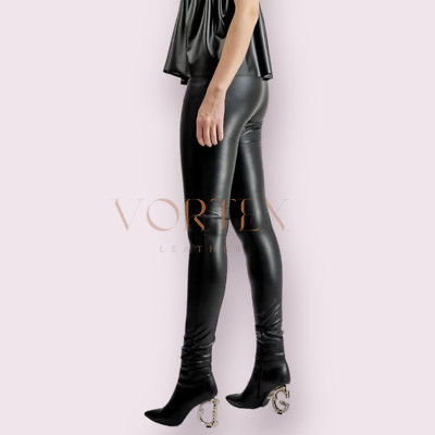 Ladies Leather Pant Black Jeans Casual Style Pant Real Lambskin Skinny Trousers