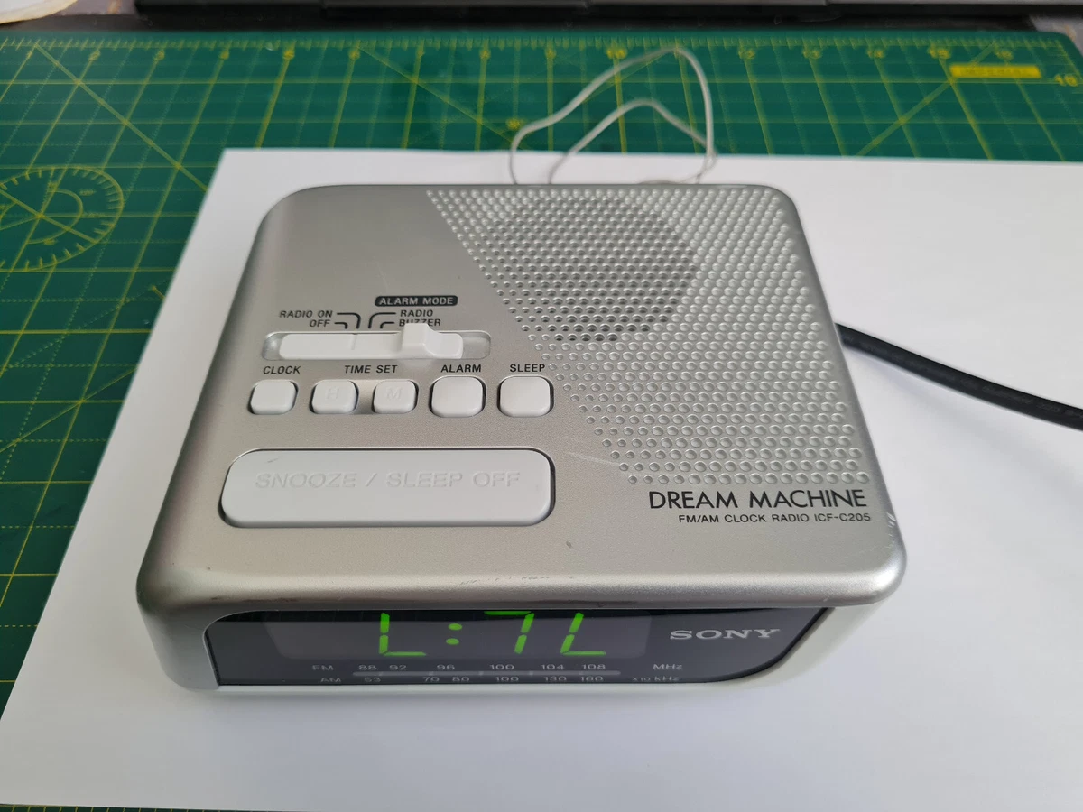 Radio despertador Sony Dream Machine ICF-C205 radio reloj alarma FM/AM vintage