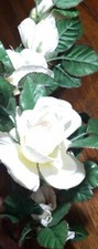 Artificial Flower Silk White Rose Leaf Green Leaf Vine Pick Flower Decor