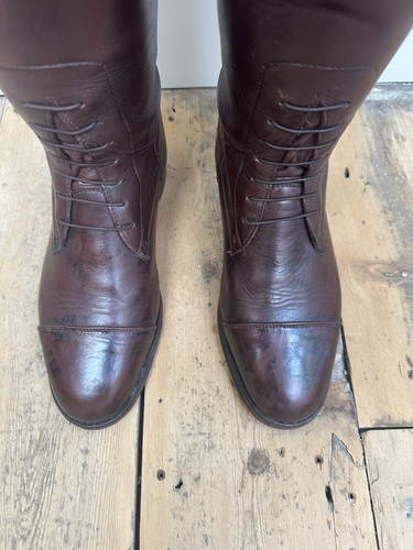 British Army Household Cavalry Officer's parade leather riding boots UK 8.5 - Picture 2 of 12