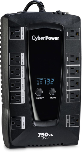 Cyberpower AVRG750LCD Intelligent LCD UPS System, 750VA/450W, 12 Outlets, AVR, C - Picture 4 of 12