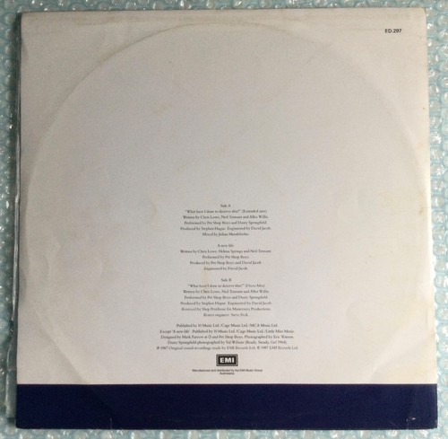 Pet Shop Boys / Dusty Springfield ‘What Have I Done ’ Rare 12” Super Single EXC - Picture 2 of 7