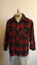 Vtg "Rappers" By Washington Mfg Tartan Plaid Shirt sz Large,16-16 1/2 USA made