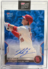 Nolan Gorman 2022 Topps Now 1st Home Run MLB Career BLUE Autograph Auto #d 24/49