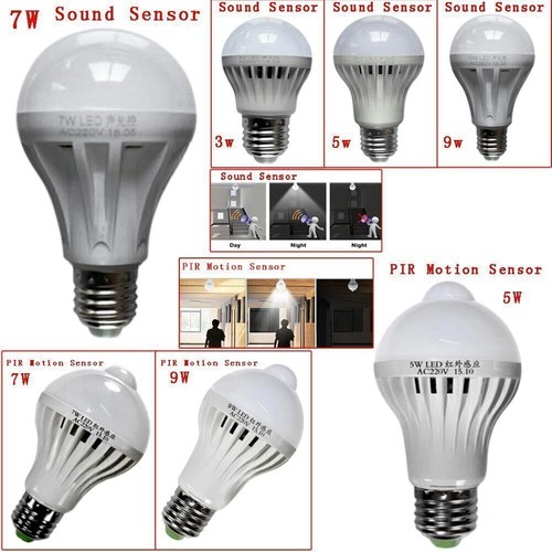LED Smart Sound PIR Motion Sensor Ball Light Globe Bulb Corridor Lamp #ur - Picture 2 of 11