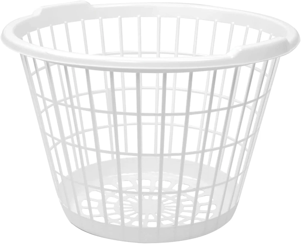 Set of 4 Laundry Baskets Assorted Colors round Lightweight
