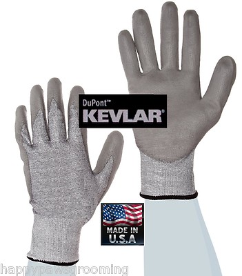 Size L-XL PET ANIMAL HANDLING GLOVES Knit w/ KEVLAR
