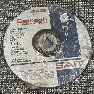 SAIT 9'' x 1/4'' x 5/8-11 Depressed Center Wheel Type 27 Ceramic SAITECH (A1)