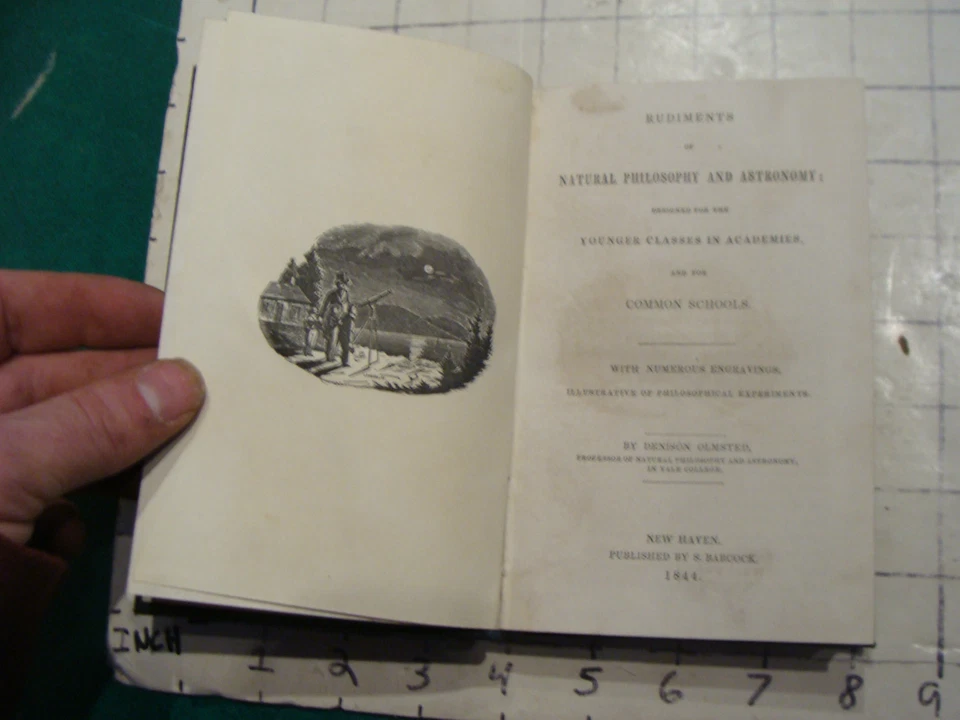 vintage School book: Rudiments of NATURAL PHILOSOPHY & ASTRONOMY olmsted 1844 - Image 4 of 4