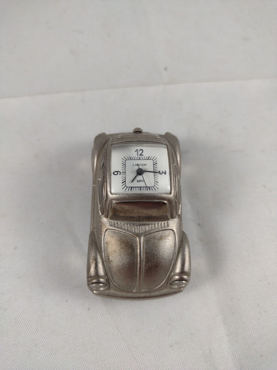 Vintage Linden VW Bug Miniature Clock Volkswagen New Battery