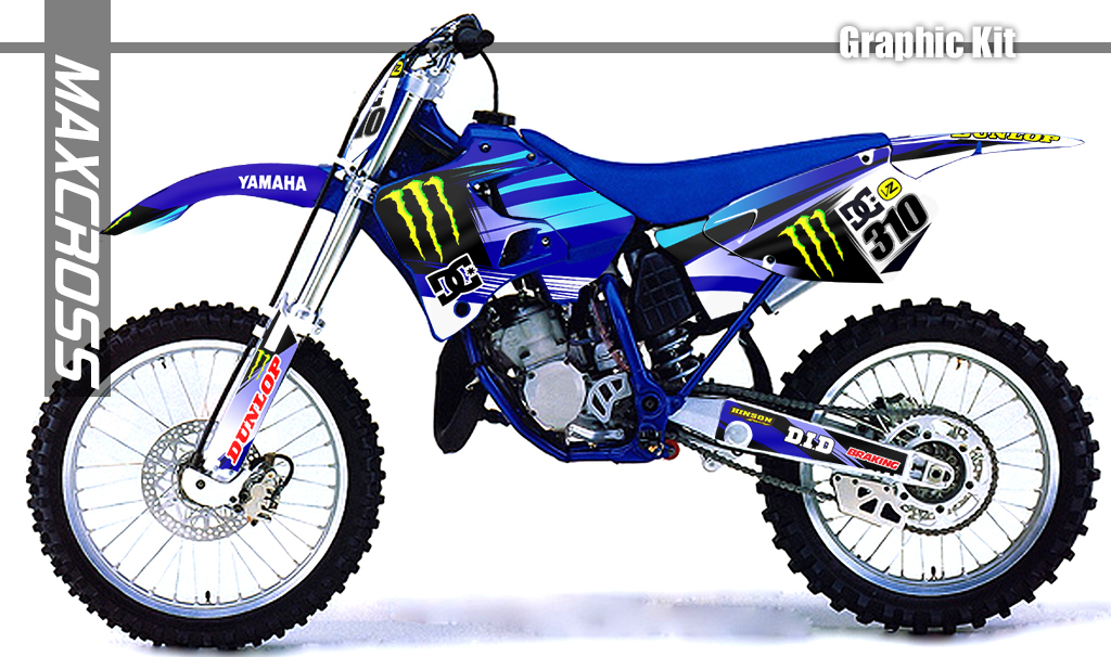 YAMAHA YZ125 YZ250 1996 1997 1998 1999 2001 MAXCROSS GRAPHICS FULL