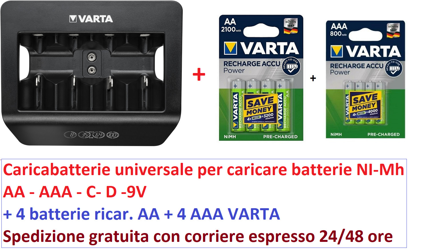 Caricabatterie VARTA LCD Universal Plus: Efficienza per Ufficio e Casa