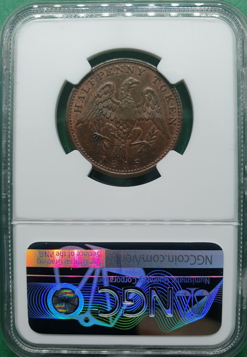 1815 CANADA 1/2 PENNY TOKEN LC-54D2 NGC MS 63 BN | eBay