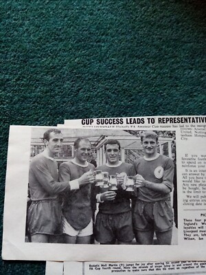 A3s Ephemera 1967 Fußball Bild Roger Hunt Ray Wilson Gerry Byrne Callaghan