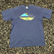 Vintage Elite Sportswear 1985 Florida Tee T Shirt Navy Men  s Sz M Single Stitch