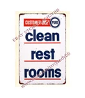 Pure Clean Rest Room metal tin sign garage shop wall hanging