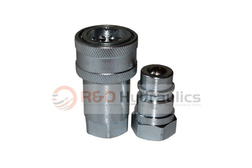 Hydraulische Schnellkupplung | Landwirtschaft | 1/2" NPT | Komplettset | ISO 5675  - Bild 1 von 3