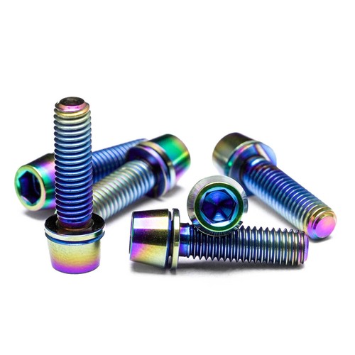 MTB Bike Stem Bar Clamp 31.8mm 35mm Titanium Alloy Screws Bicycle Handlebar Stem - Picture 13 of 34