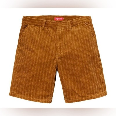 Supreme Corduroy Shorts Brown Tan Vertical Stripe Men's Size 32 | eBay