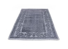 Tappeto Casa Bagno/Cucina Cotone Tinta Unita Disegno Annette Colore Grigio