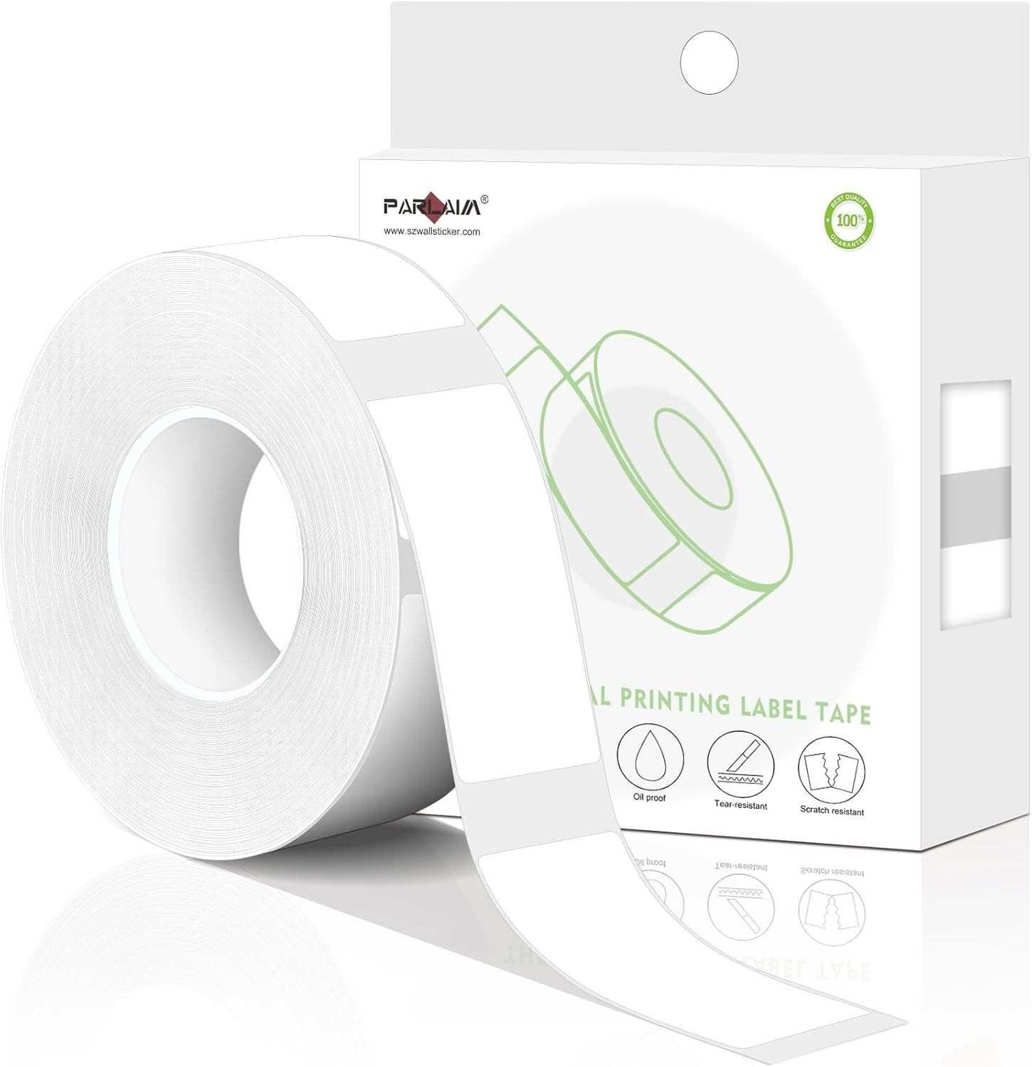 PARLAIM Thermal Label Maker Tape 0.55X1.57 1 Roll 160PCS White-image