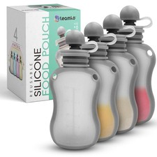 Silicone Reusable Baby Food Pouches: BPA-Free and Eco-Friendly, Baby Food Pou...