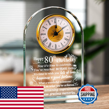 Ornalrist Happy 80Th Birthday Quartz Clock Gifts For Women Men Couple Parents