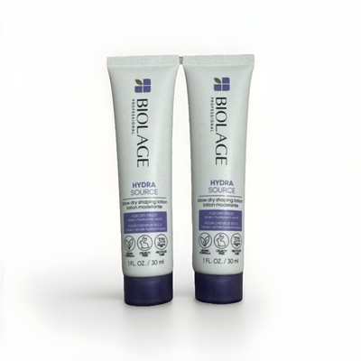 2x Biolage Hydra Source Blow Dry Shaping Lotion 30ml/1 oz Travel/Sample Size