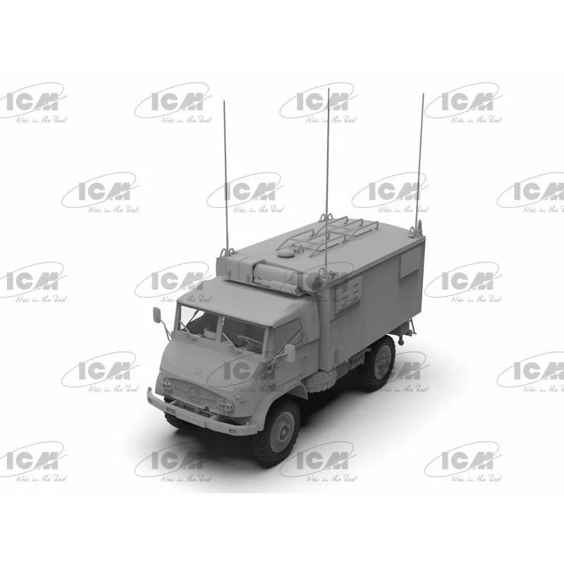 Modellino Camion Unimog S 404 Tedesco Military Radio ICM 35137 1/35ème Facili - Immagine 3 di 4