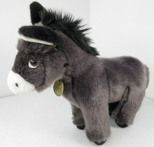 Aurora Miyoni Donkey Plush Grey Realistic Stuffed Animal Plush Excellent CLEAN