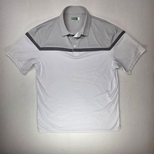 Ben Hogan Performance Men's Golf Polo Shirt Gray White Colorblock Size Large L