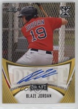 2021 Leaf Draft Base Auto Gold Blaze Jordan #BA-BJ1 Auto 0a2
