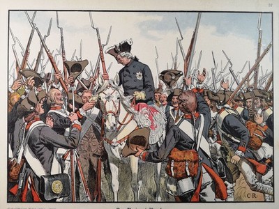 1895 Chromolithograph. ''The Bernburg Regiment.'' Carl Röchling, del.: