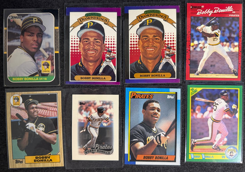 Lot of 8: Bobby Bonilla Player Pack (1987 RC - 1990) - Used/Ungraded (See Desc.)