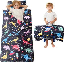 Toddler Nap Mat for Preschool 50''x30'' Sleeping Mat with Removable Pillow and M