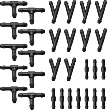 30 PCS Universal Windshield Wiper Hose Connectors for Most Cars