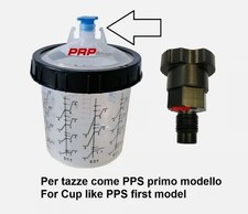 ADATTATORE TAZZE MONOUSO PPS PISTOLE A SPRUZZO WALCOM Slim XLIGHT Ego Carbonio 1