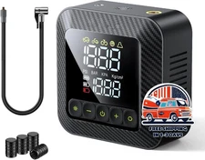 Bomba eléctrica inteligente para inflar neumáticos con pantalla LCD extragrande
