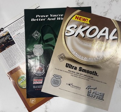 LOT OF 3 Skoal Print Ads   Vanilla Blend mint berry apple    Y2K 2000s ADS-67