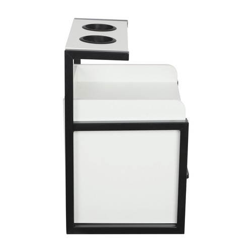 NEW Black+White Salon Wall Cabinet Wall-mounted Storage Cabinet With 2 Drawers - Picture 9 of 16