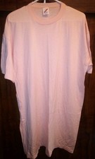 Vintage 90's Jerzees Blank T-Shirt Pink Single Stitch USA Made Grid Tag One Size